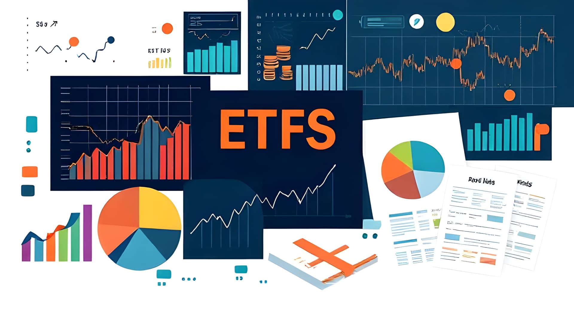 Illustration image for What are Stocks, ETFs, Mutual Funds, and Bonds?