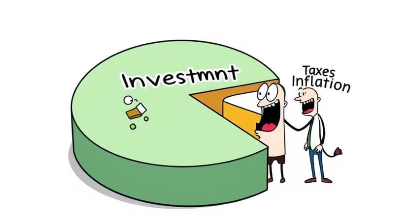 Illustration image for How Do Inflation and Taxes Impact Investments?